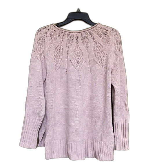 Chaps dusty pink yoke sweater with metallic thread - Picture 5 of 5